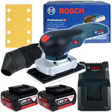 КАЧЕСТВЕННАЯ ШЛИФОВАЛЬНАЯ МАШИНА GSS 18V-13 BOSCH 2x4,0 Ач