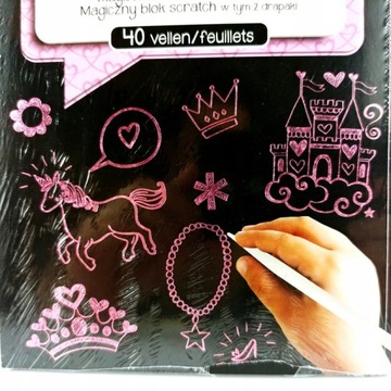 MAGIC SCRATCH BLOCK, 40 ЛИСТОВ, стилус.