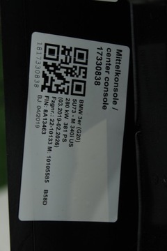 фото thumb №5, Тунель середній підлокітник чорний bmw g20 g21