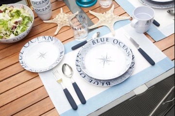 НАБОР ОБЕДЕННЫЙ НАБОР BRUNNER BLUE OCEAN МЕЛАМИНОВЫЙ, 16 ПРЕДТ.
