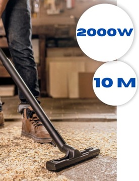 ПРОМЫШЛЕННЫЙ ПЫЛЕСОС БЕЗРЕШЕННЫЙ ДЛЯ СУХОЙ ВЛАЖНОЙ ТУРБО ЖИДКОСТИ KARCHER 2000W