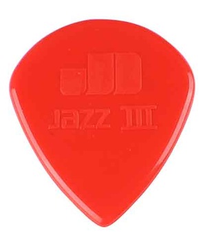 Красный медиатор Dunlop Jazz III 1.38