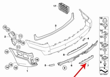 фото thumb №14, Оригинальный номер bmw защита фаркоп буксировка. bmw x3 e83 51123416243