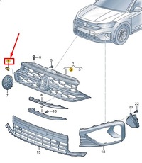 фото thumb №6, Vw taigo cs радиатор решётка кронштейн with надпись 2g7853948zll