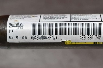 фото thumb №5, Подушка безопасности подушка безопасности шторка правая 4e0880742 audi a8 d3 05-07