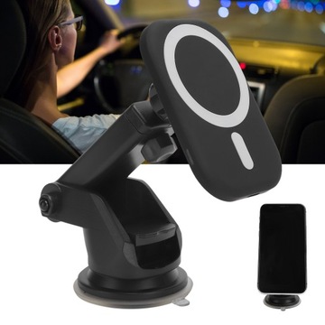 phone car mount magnetic charger 15w wireless phone charging pad stand for