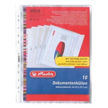 Куртки А4 с боковым клапаном, 10 шт HERLITZ