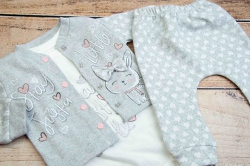 KOMPLET NIEMOWLĘCY 3cz. BLUZA SPODNIE BODY DR 62