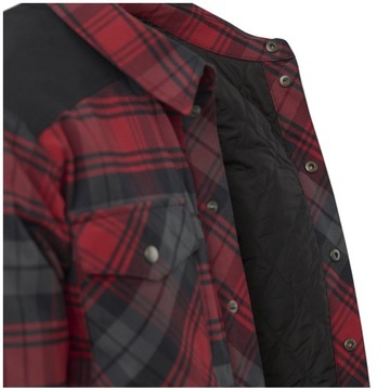 Мужская рубашка в клетку утепленная куртка WINTER WARDEN HELIKON Red XL