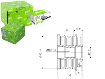 фото thumb №1, Сцепление jednokierunkowe генератора [valeo]