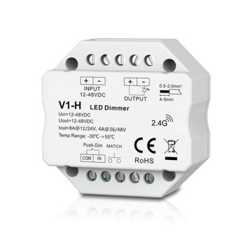 Ściemniacz LED RF Odbiornik-Sterownik V1-H 1CHx8A