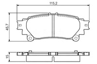 фото thumb №2, Bosch гальмівні колодки гальмівні lexus rx 350 awd gyl15_