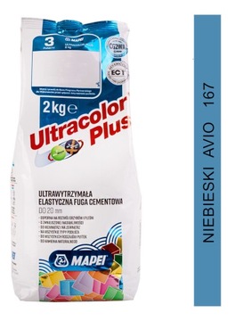 Цементный раствор MAPEI Ultracolor Plus 2 кг - цвет 167 авио синий