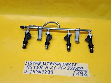 фото thumb №10, Форсунки планка opel astra h iii 1,6b 16v z16xep 04-14r 25343299 .