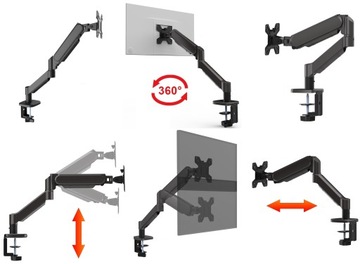 Вращающийся полностью регулируемый настольный 3D-держатель газового монитора