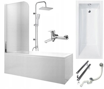WANNA 180x80 obudowa parawan bateria DESZCZOWNICA