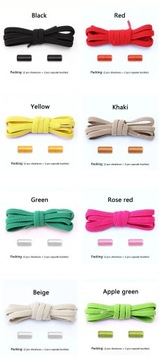 1 Pair Elastic No Tie Shoelaces Flat Sneakers