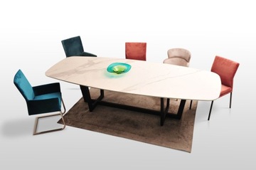 Stół LARGO blat w stylu marmuru 300 x 120 LAMINAM