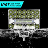 фото thumb №3, 2szt лампа світлодіодна робоча ip65 прожектор led 12/24v лампи автомобільні 108w