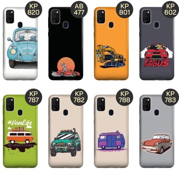 ETUI DO SAMSUNG GALAXY M21 WZORY AUTO MOTOR POJAZDY SAMOCHODY OBUDOWA CASE