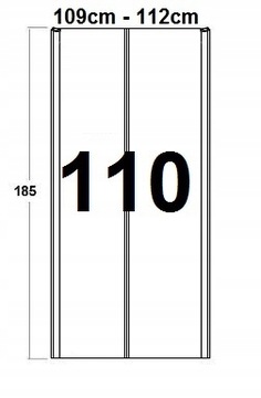 LOFT Black Двойные черные двери 110 регулируемые 109-112см