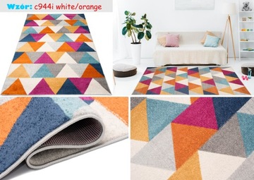 AZUR КОВЕР 160x220 Фриз Модный Современный Красочный Пастельный Мягкий