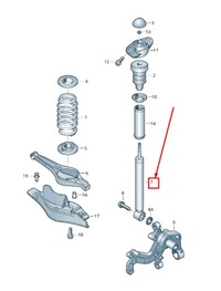 фото thumb №1, Vw beetle 5c rear shock абсорбер 5c0513029s