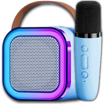 Zestaw do Karaoke Mikrofon Głośnik Bezprzewodowy LED Bluetooth Przenośny