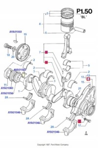 Сальник вала коленчатого ford escort fiesta с Разборки, фото thumb