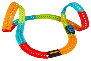 Набор передвижных гоночных гусениц со светодиодной подсветкой FLUO CAR MAGIC TRACK, 192 шт.