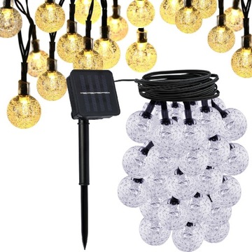 Гирлянда на солнечных батареях GLOWING BALLS 30xLED струна