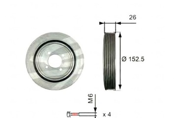 фото thumb №2, Gates колесо ременное вала citroen berlingo 1.9 d mfw