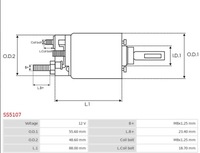 фото thumb №7, Автоматична коробка передач стартер ss5107 вимикач електромагнітний, стартер as-pl