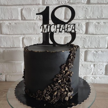 Topper NA TORT URODZINY IMIE + LICZBA 2W1 KOLORY