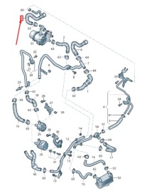 фото thumb №1, Audi q3 f3 охлаждающая жидкость шланг with quick release соединитель 5qa122157a