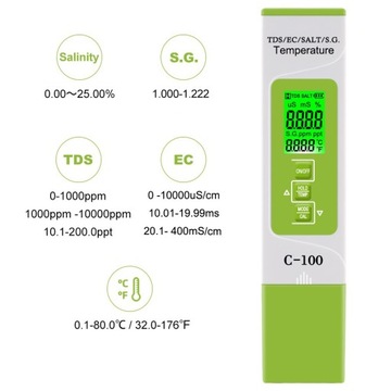 Электронный солемер TDS EC Water Temp