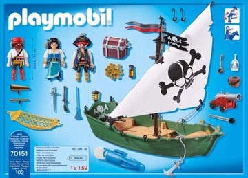 PLAYMOBIL 70151 ПИРАТЫ ПИРАТСКИЙ КОРАБЛЬ С ДВИГАТЕЛЕМ