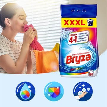 СТИРАЛЬНЫЙ ПОРОШОК BRYZA 4В1 ЦВЕТ 8,45КГ 130 стирок