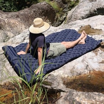 MATERAC DWUOSOBOWY POMPKA WODY SPANIA PLAŻOWY KARIMATA NAVY TURYSTYCZNY XXL
