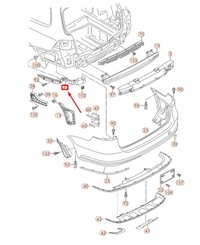 фото thumb №3, Vw passat variant b7 365 rear бампер правый guide профиль 3af807394