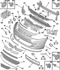 фото thumb №8, Напрямна кронштейн бампера передній citroen c3 ds3