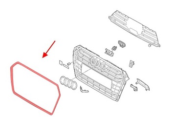 AUDI A4 B9 2019+ ХРОМИРОВАННАЯ РЕШЕТКА РЕШЕТКИ 8W0853651D
