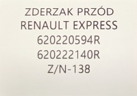 фото thumb №10, Новый оригинальный бампер перед renault express 2021- , 620220594r