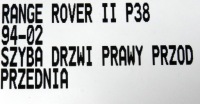фото thumb №5, Скло двері правий перед range rover ii p38 94-02