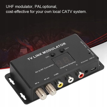 h-TM70 МОДУЛЯТОР UHF TV LINK КОНВЕРТЕР AV В RF