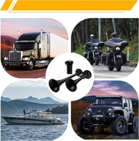 фото thumb №13, Клаксон повітряний 150 db подвійний сигнальні труби електричний автомобіль ze компресор