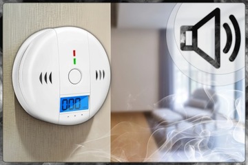 CZUJNIK CZADU CO GAZU TLENKU WĘGLA CERTYFIKOWANY WYKRYWACZ LCD CZUJKA ALARM