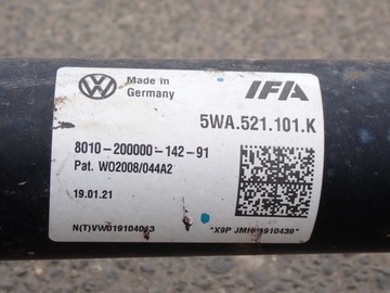 фото thumb №11, Wał привідний оригінал 5wa521101k cupra formentor 2.0 228kw 21r