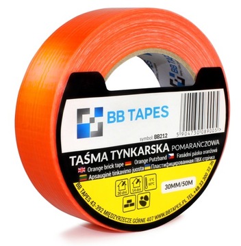 ПРОЧНАЯ ОРАНЖЕВАЯ ШТУКАТУРНАЯ ЛЕНТА ВЫСОКОГО КАЧЕСТВА 30ММ/50М