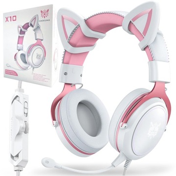 ПРОВОДНЫЕ ИГРОВЫЕ НАУШНИКИ ONIKUMA X10 CAT EARS С МИКРОФОНОМ